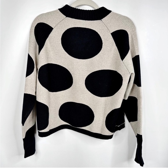 COLLECTION by J. Crew Metallic Merino Wool Polka Dot Sweater - Picture 3 of 5